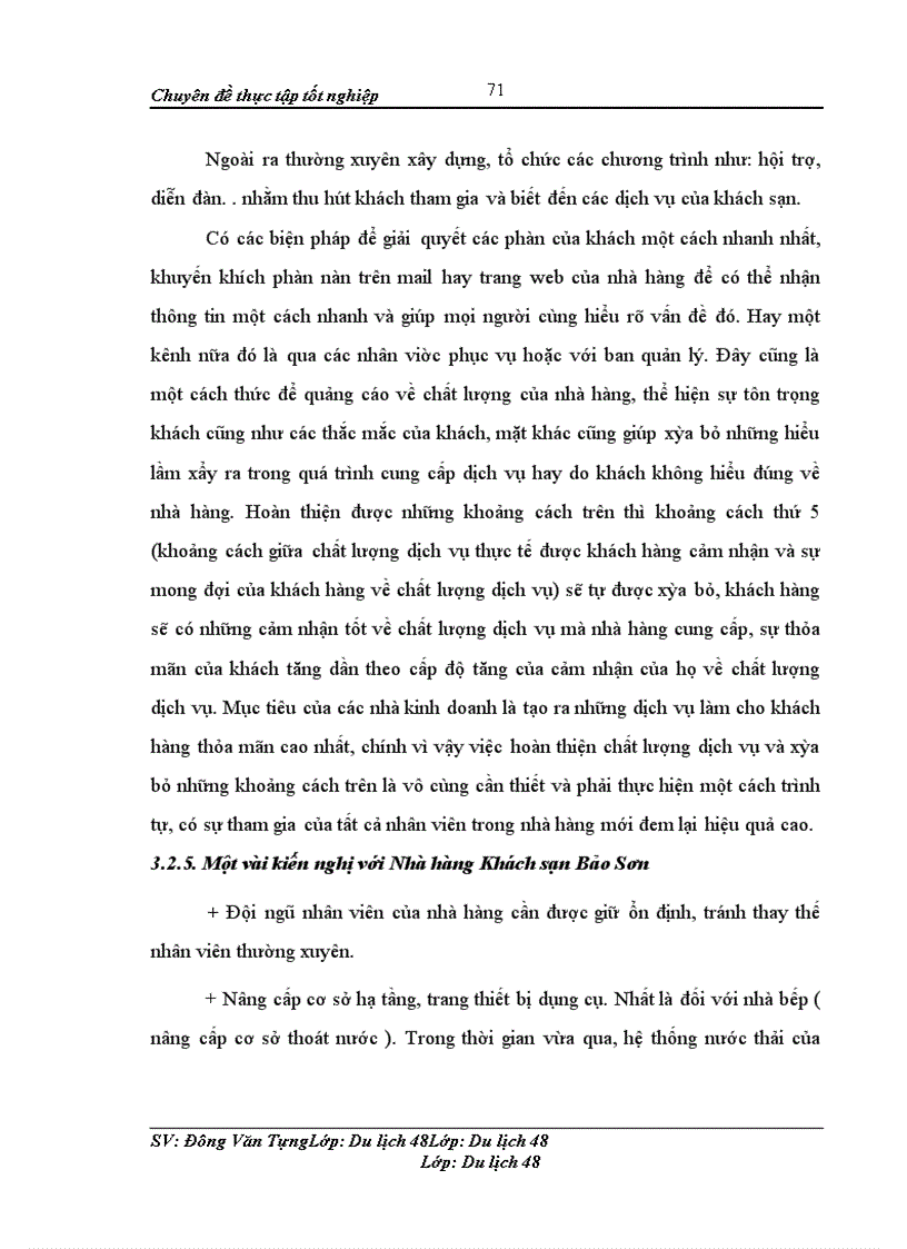 image for page Nâng cao chất lượng dịch vụ trong kinh doanh nhà hàng tại khách sạn Bảo Sơn Hà Nội - Thực trạng, phương hướng và giải pháp