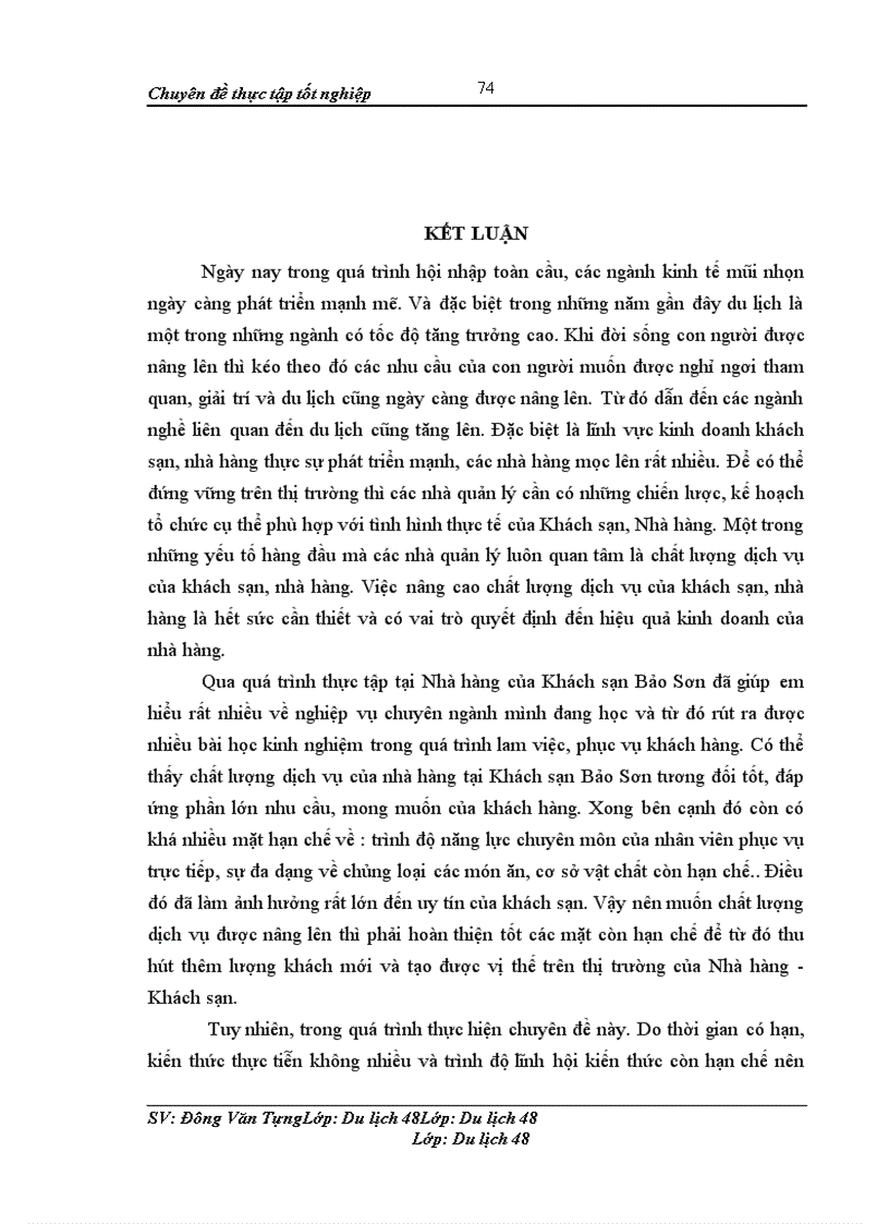 image for page Nâng cao chất lượng dịch vụ trong kinh doanh nhà hàng tại khách sạn Bảo Sơn Hà Nội - Thực trạng, phương hướng và giải pháp