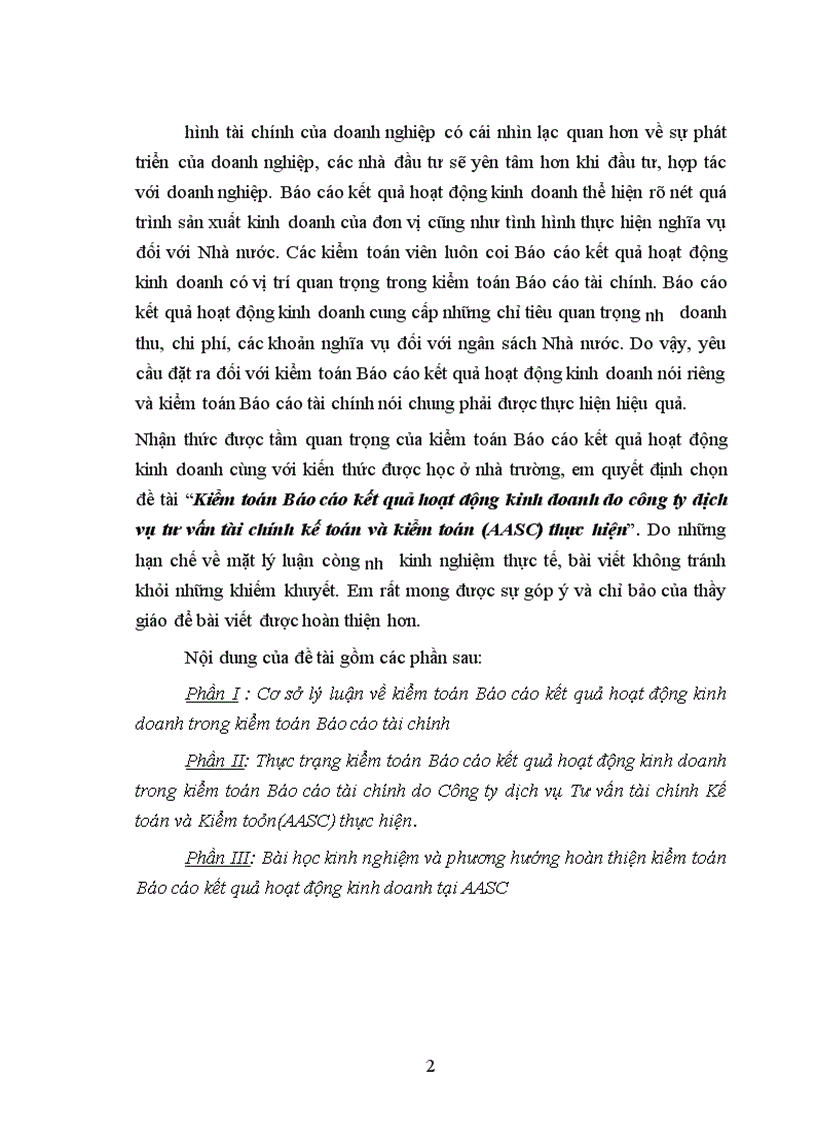 image for page Kiểm toán Báo cáo kết quả hoạt động kinh doanh do công ty dịch vụ tư vấn tài chính kế toán và kiểm toán (AASC) thực hiện