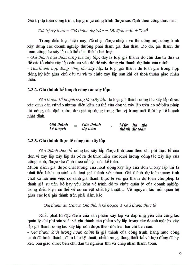 image for page Hoàn thiện công tác kế toán chi phí sản xuất và tính giá thành sản xuất sản phẩm xây lắp tại Công ty xây dựng Sông Đà