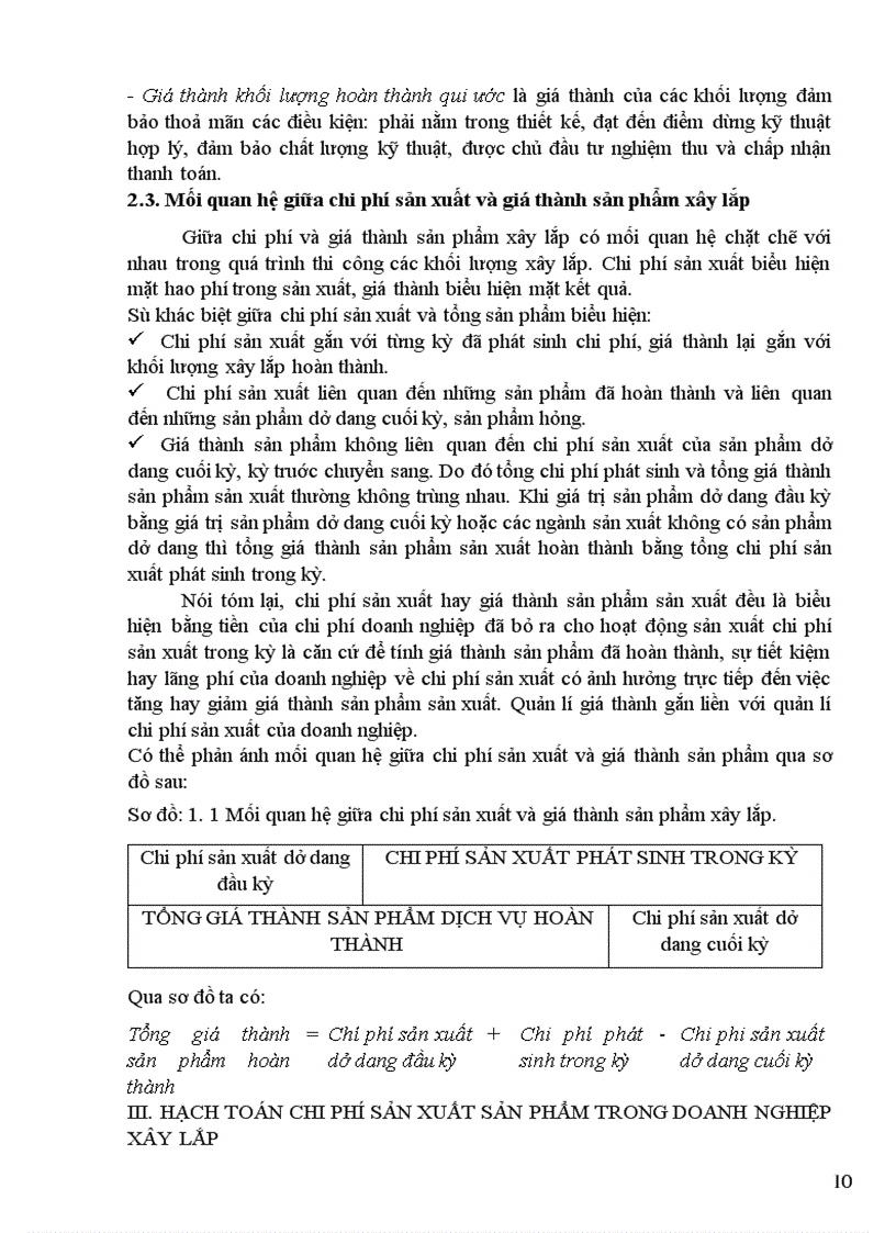 image for page Hoàn thiện công tác kế toán chi phí sản xuất và tính giá thành sản xuất sản phẩm xây lắp tại Công ty xây dựng Sông Đà