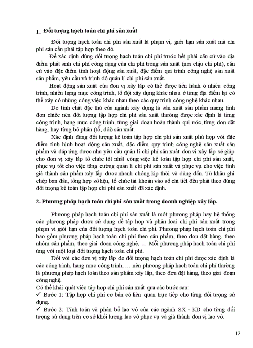 image for page Hoàn thiện công tác kế toán chi phí sản xuất và tính giá thành sản xuất sản phẩm xây lắp tại Công ty xây dựng Sông Đà