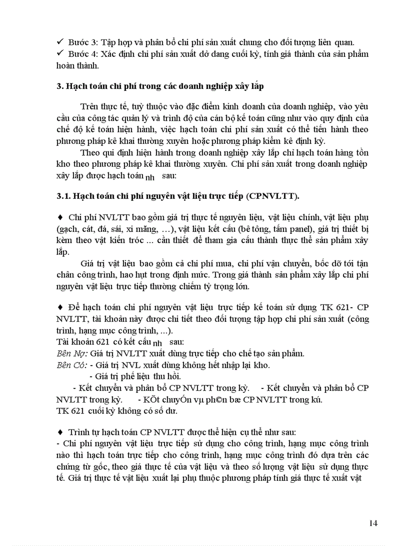 image for page Hoàn thiện công tác kế toán chi phí sản xuất và tính giá thành sản xuất sản phẩm xây lắp tại Công ty xây dựng Sông Đà