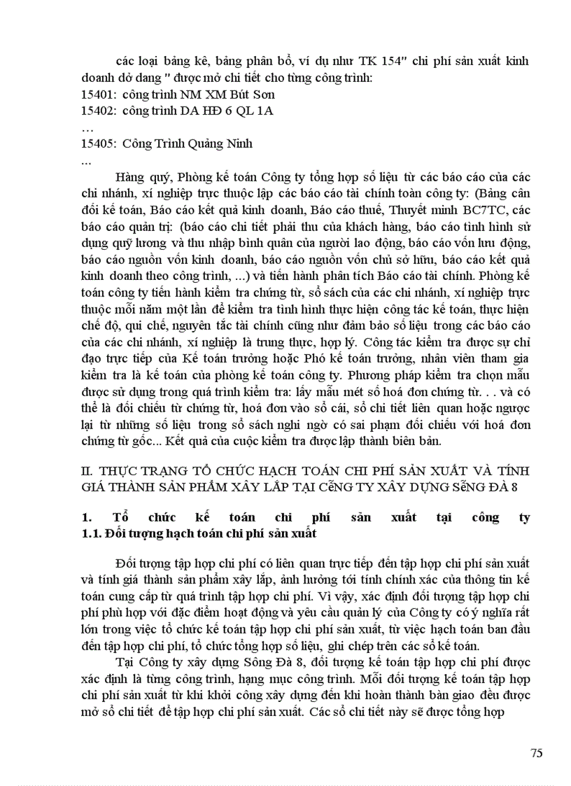 image for page Hoàn thiện công tác kế toán chi phí sản xuất và tính giá thành sản xuất sản phẩm xây lắp tại Công ty xây dựng Sông Đà