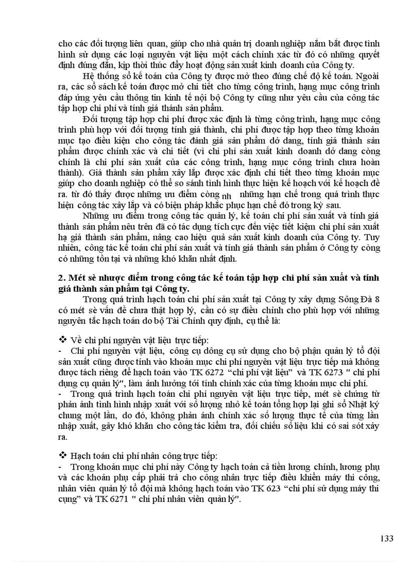 image for page Hoàn thiện công tác kế toán chi phí sản xuất và tính giá thành sản xuất sản phẩm xây lắp tại Công ty xây dựng Sông Đà