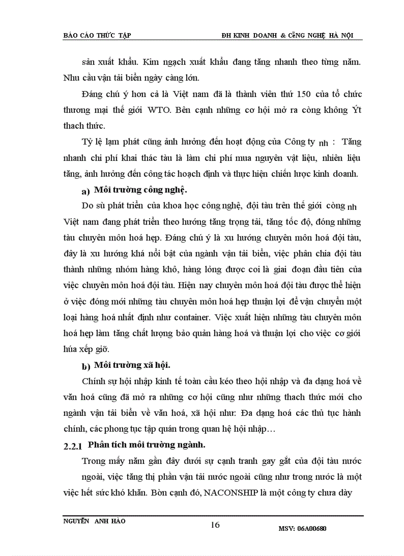 image for page Tình hình hoạt động kinh doanh của công ty vận tải biển Naconship