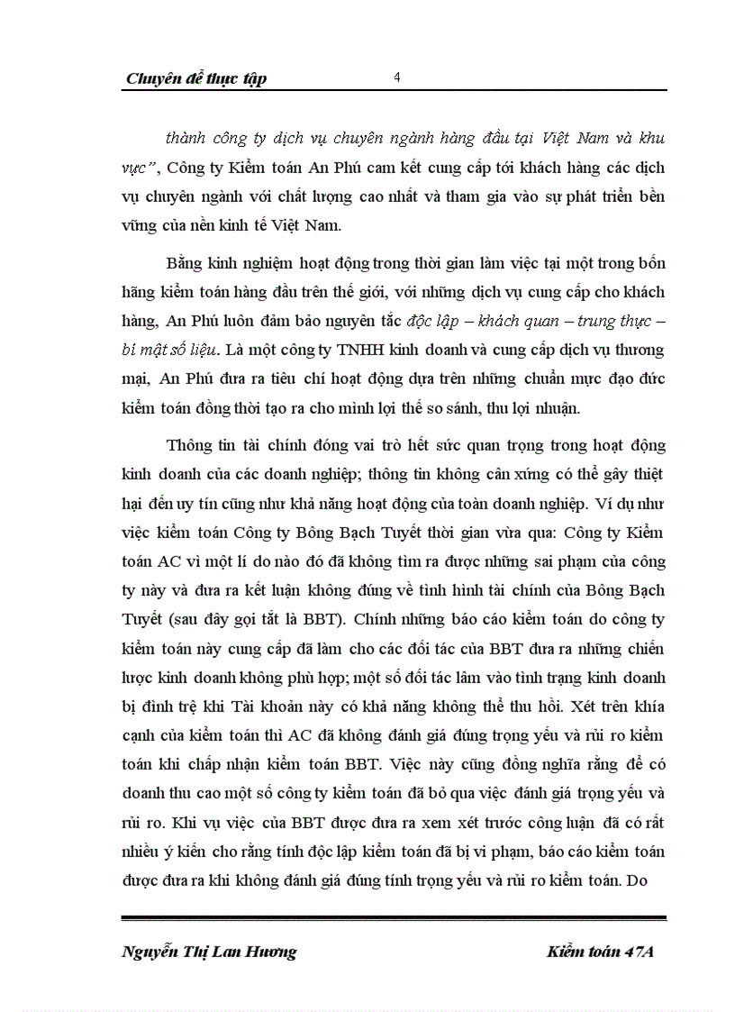 image for page Tìm hiểu thực trạng đánh giá trọng yếu và rủi ro kiểm toán do công ty TNHH kiểm toán An Phú