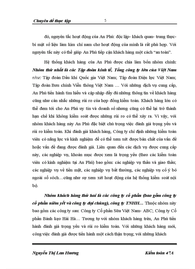 image for page Tìm hiểu thực trạng đánh giá trọng yếu và rủi ro kiểm toán do công ty TNHH kiểm toán An Phú