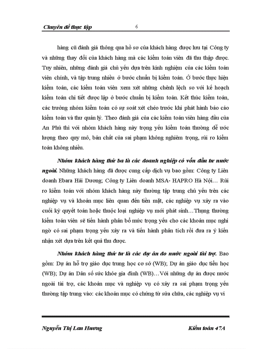 image for page Tìm hiểu thực trạng đánh giá trọng yếu và rủi ro kiểm toán do công ty TNHH kiểm toán An Phú