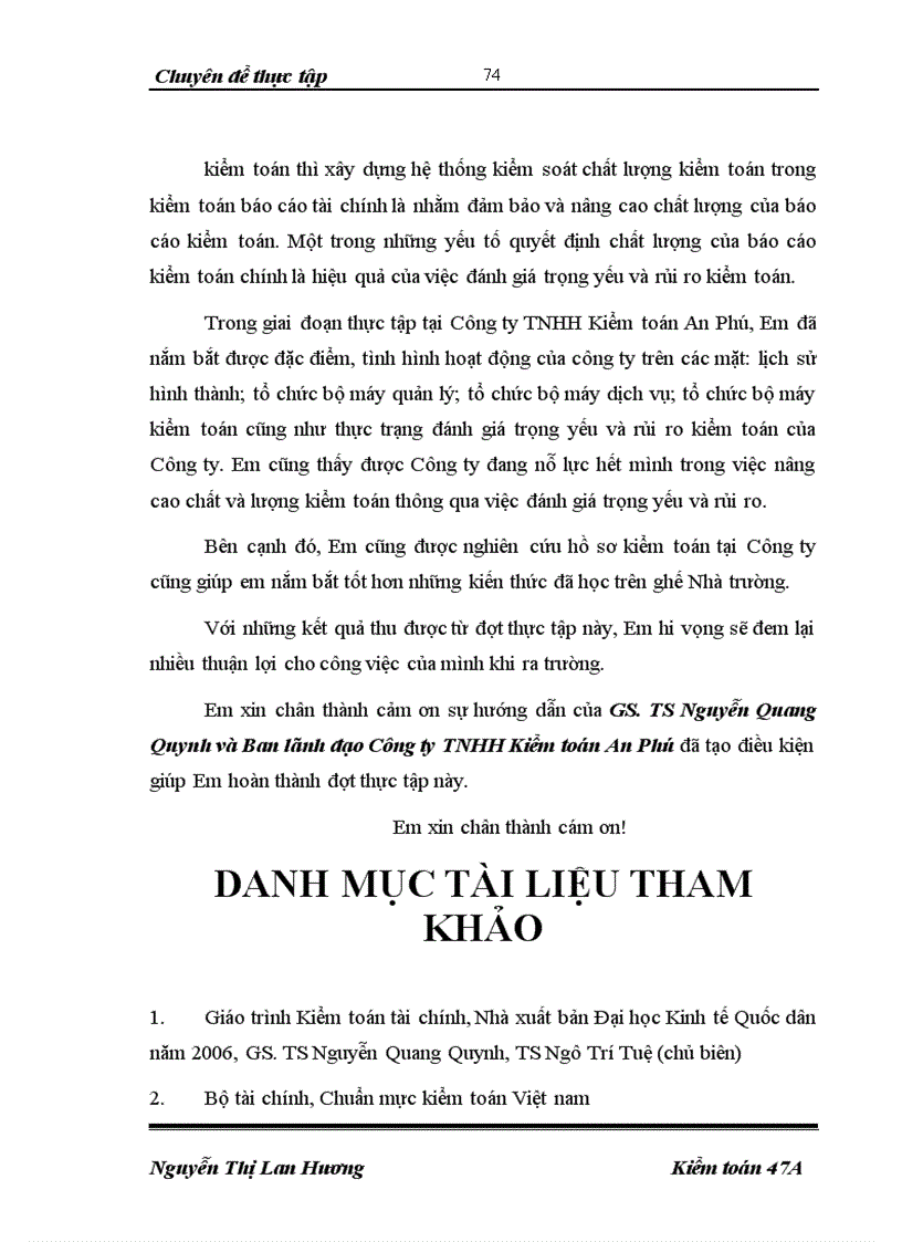 image for page Tìm hiểu thực trạng đánh giá trọng yếu và rủi ro kiểm toán do công ty TNHH kiểm toán An Phú