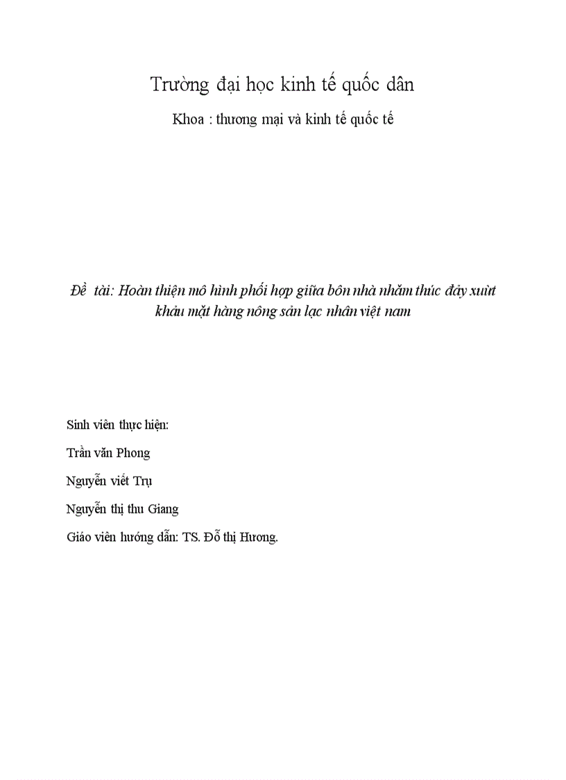 image for page Hoàn thiện mô hình phối hợp giữa bôn nhà nhăm thúc đảy xuât khảu mặt hàng nông sản lạc nhân việt nam