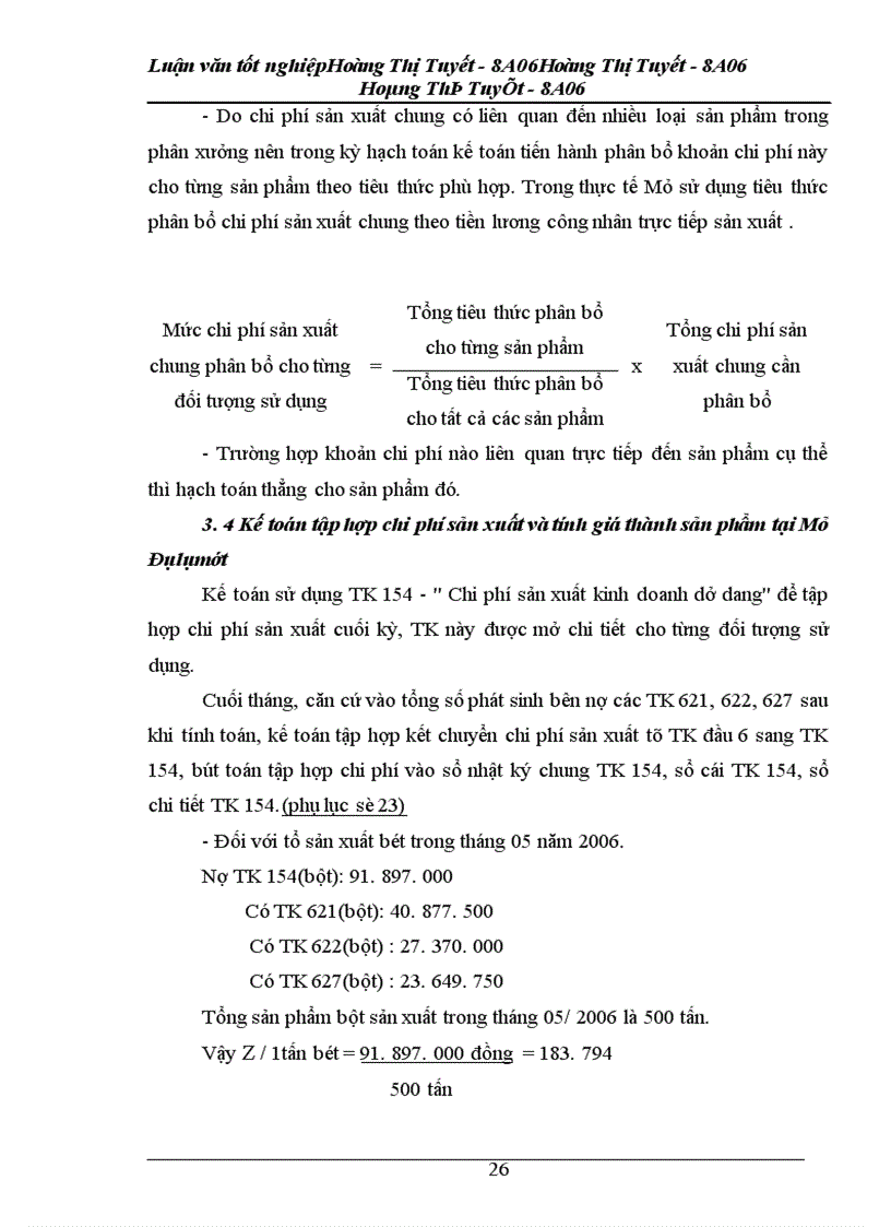 image for page Hoàn thiện công tác kế toán tập hợp chi phí sản xuất và tính giá thành sản phẩm tại Công ty Cổ Phần Trúc Thôn - Mỏ Đôlômít Thanh Hoá