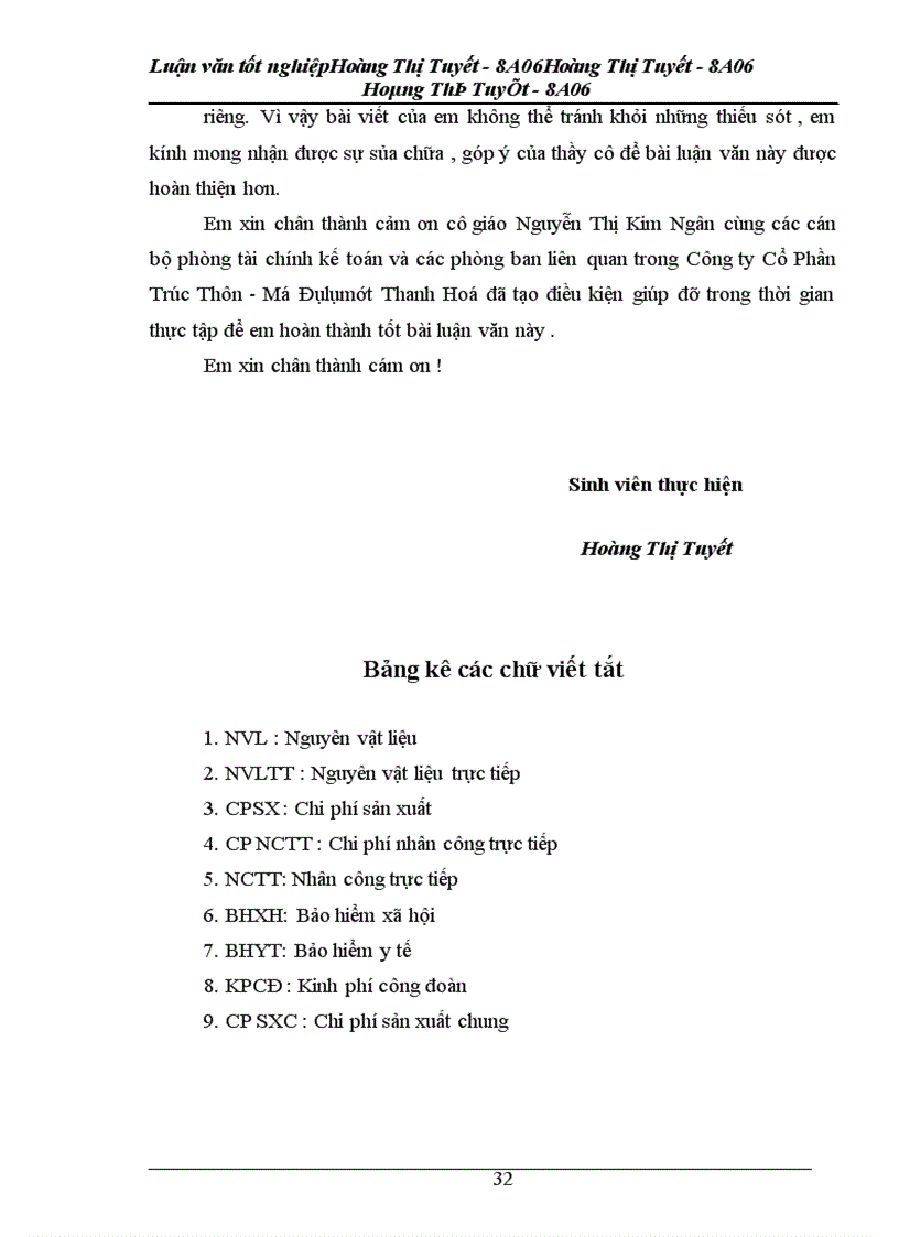 image for page Hoàn thiện công tác kế toán tập hợp chi phí sản xuất và tính giá thành sản phẩm tại Công ty Cổ Phần Trúc Thôn - Mỏ Đôlômít Thanh Hoá