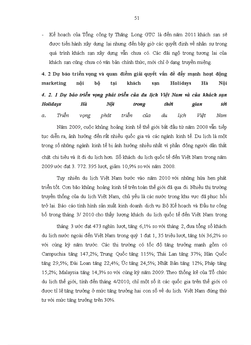 image for page Giải pháp đẩy mạnh hoạt động marketing nội bộ tại khách sạn Holidays Hà Nội