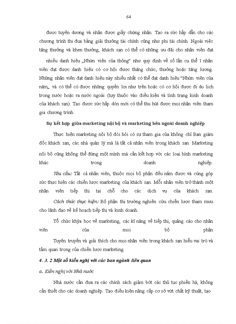 image for page Giải pháp đẩy mạnh hoạt động marketing nội bộ tại khách sạn Holidays Hà Nội