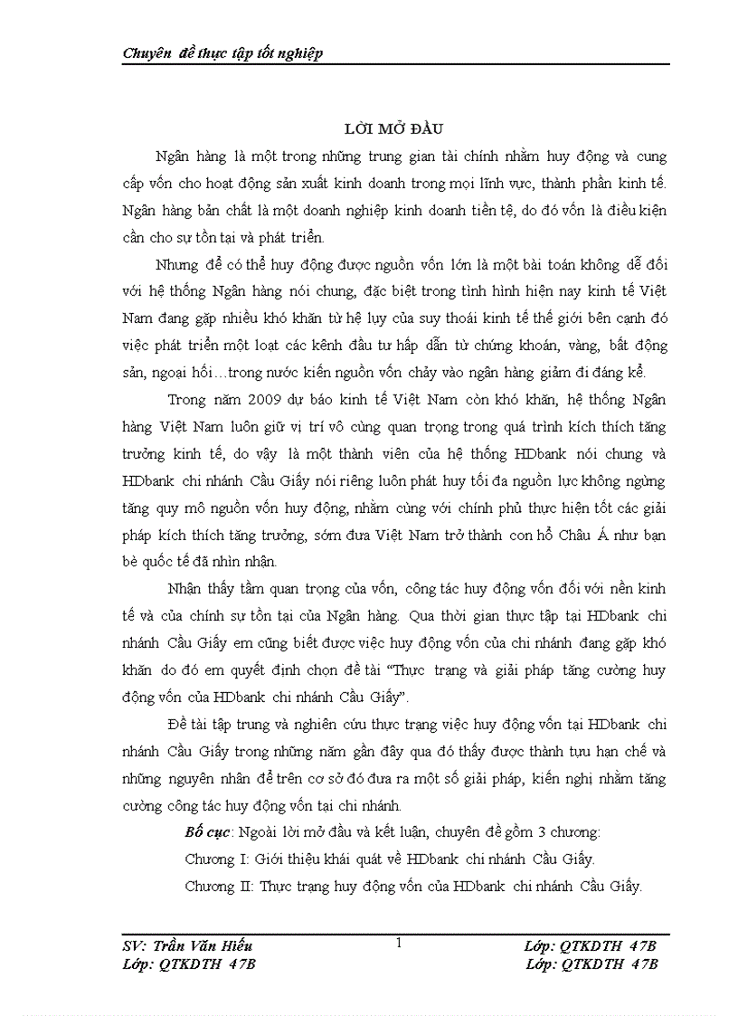 image for page Thực trạng và giải pháp tăng cường huy động vốn của HDbank chi nhánh Cầu Giấy