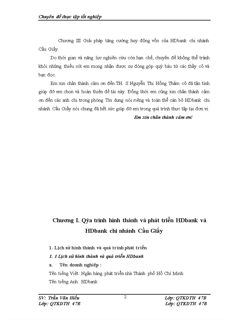 image for page Thực trạng và giải pháp tăng cường huy động vốn của HDbank chi nhánh Cầu Giấy