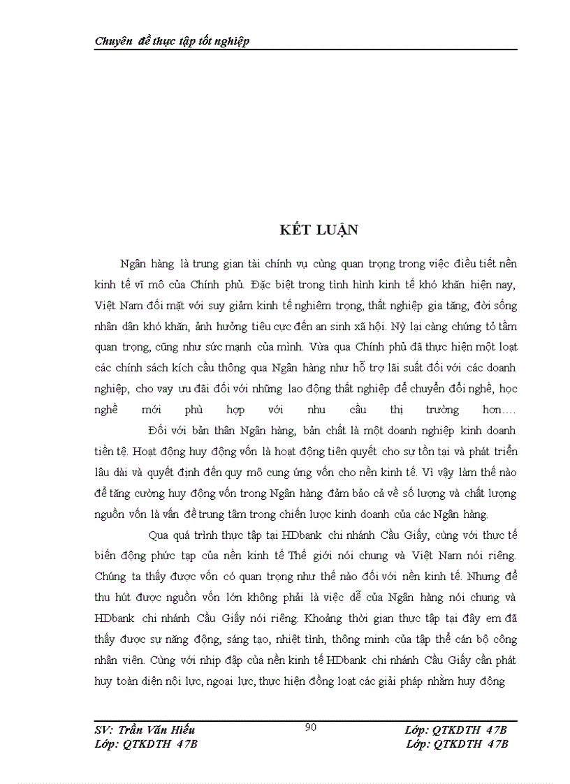 image for page Thực trạng và giải pháp tăng cường huy động vốn của HDbank chi nhánh Cầu Giấy