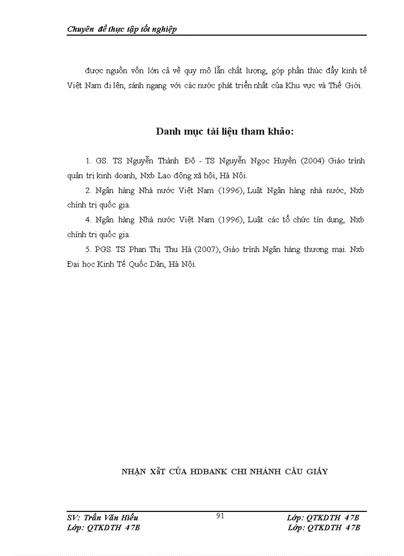 image for page Thực trạng và giải pháp tăng cường huy động vốn của HDbank chi nhánh Cầu Giấy