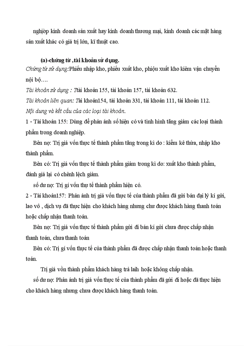 image for page Tổ chức hạch toán thành phẩm, tiêu thụ thành phẩm ở công ty rau quả việt nam