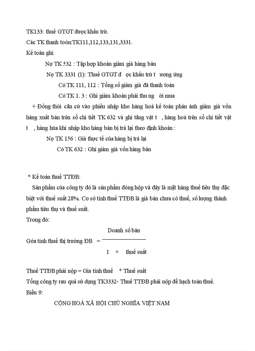 image for page Tổ chức hạch toán thành phẩm, tiêu thụ thành phẩm ở công ty rau quả việt nam