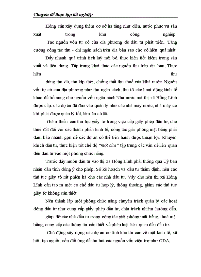 image for page Thực trạng và giải pháp sử dụng hiệu quả vốn đầu tư từ ngân sách cho đầu tư phát triển trên địa bàn thị xã Hồng Lĩnh (tỉnh Hà Tĩnh) giai đoạn 2000 - 2010