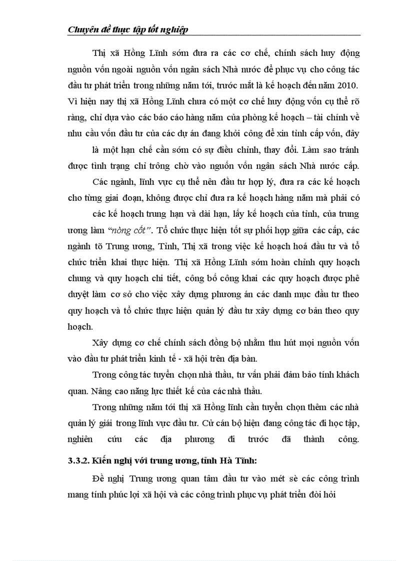 image for page Thực trạng và giải pháp sử dụng hiệu quả vốn đầu tư từ ngân sách cho đầu tư phát triển trên địa bàn thị xã Hồng Lĩnh (tỉnh Hà Tĩnh) giai đoạn 2000 - 2010