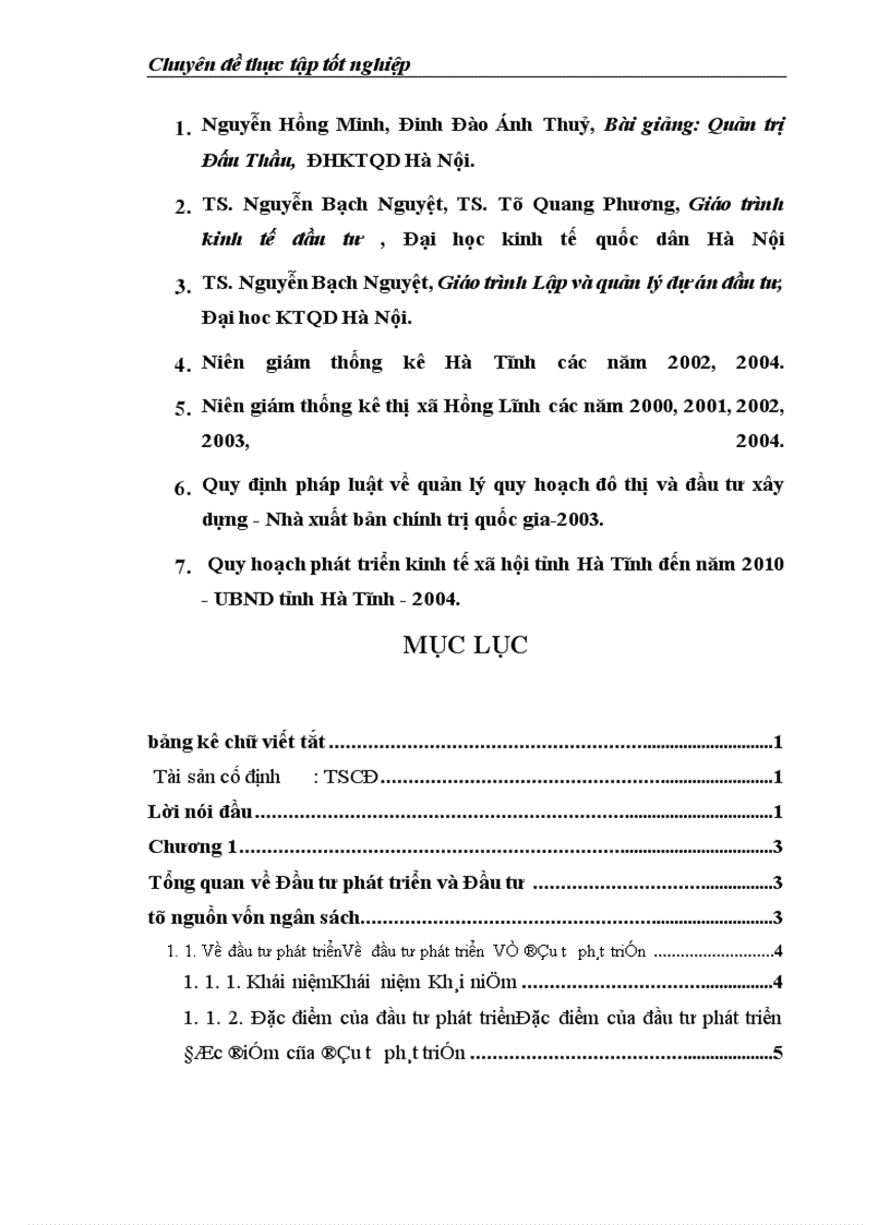 image for page Thực trạng và giải pháp sử dụng hiệu quả vốn đầu tư từ ngân sách cho đầu tư phát triển trên địa bàn thị xã Hồng Lĩnh (tỉnh Hà Tĩnh) giai đoạn 2000 - 2010