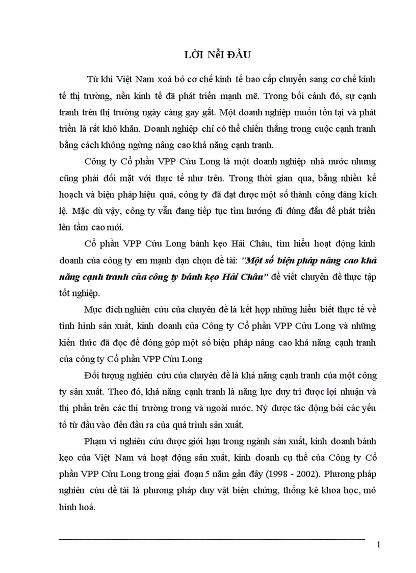 image for page Một số biện pháp nâng cao khả năng cạnh tranh của công ty bánh kẹo Hải Châu