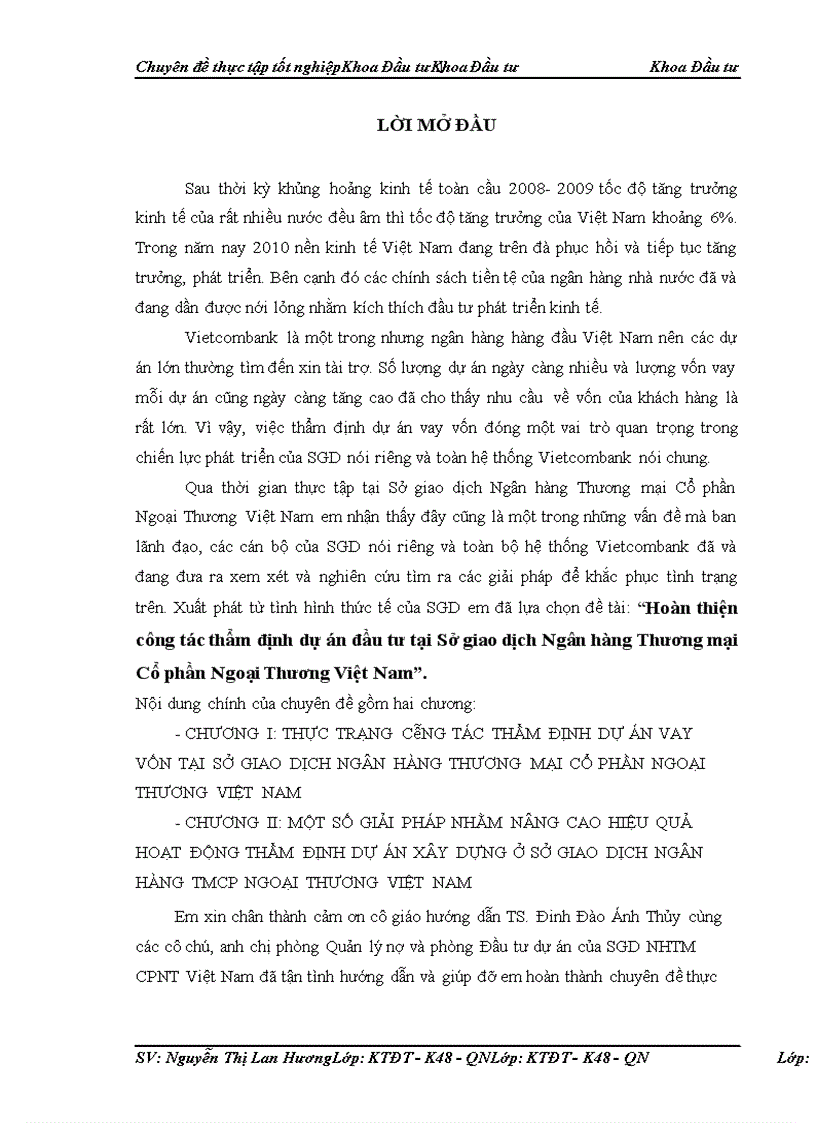 image for page Hoàn thiện công tác thẩm định dự án đầu tư tại Sở giao dịch Ngân hàng Thương mại Cổ phần Ngoại Thương Việt Nam