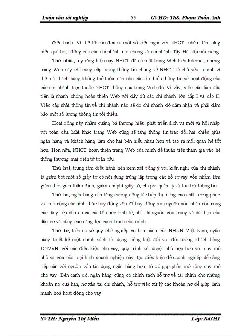 image for page Nâng cao hiệu quả hoạt động cho vay đối với doanh nghiệp vừa và nhỏ tại chi nhánh NHCT Hoàn Kiếm – Thực trạng và giải pháp