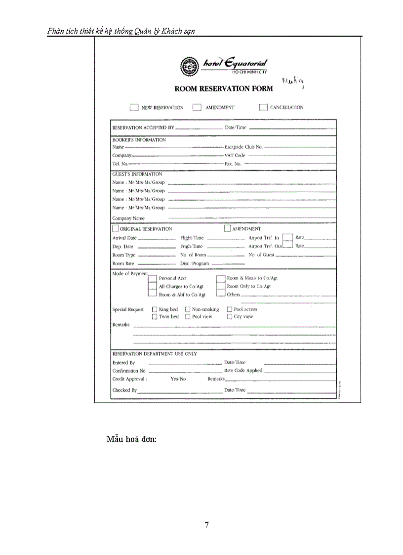 image for page Phân tích thiết kế hệ thống Quản lý Khách sạn