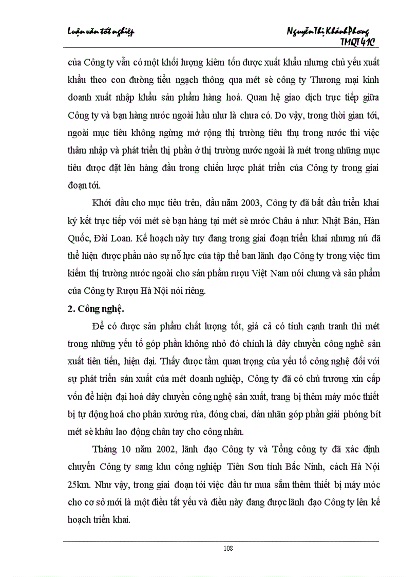 image for page Một số giải pháp thúc đẩy hoạt động tiêu thụ sản phẩm của Công ty Rượu Hà Nội