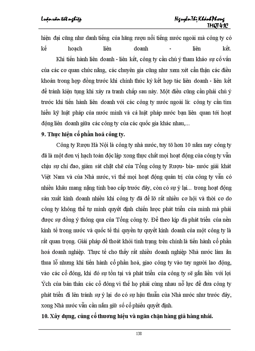 image for page Một số giải pháp thúc đẩy hoạt động tiêu thụ sản phẩm của Công ty Rượu Hà Nội