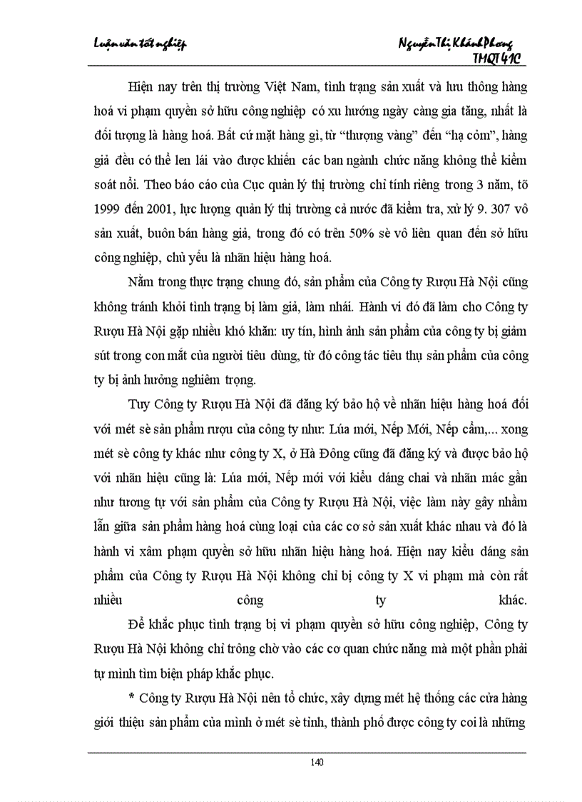 image for page Một số giải pháp thúc đẩy hoạt động tiêu thụ sản phẩm của Công ty Rượu Hà Nội
