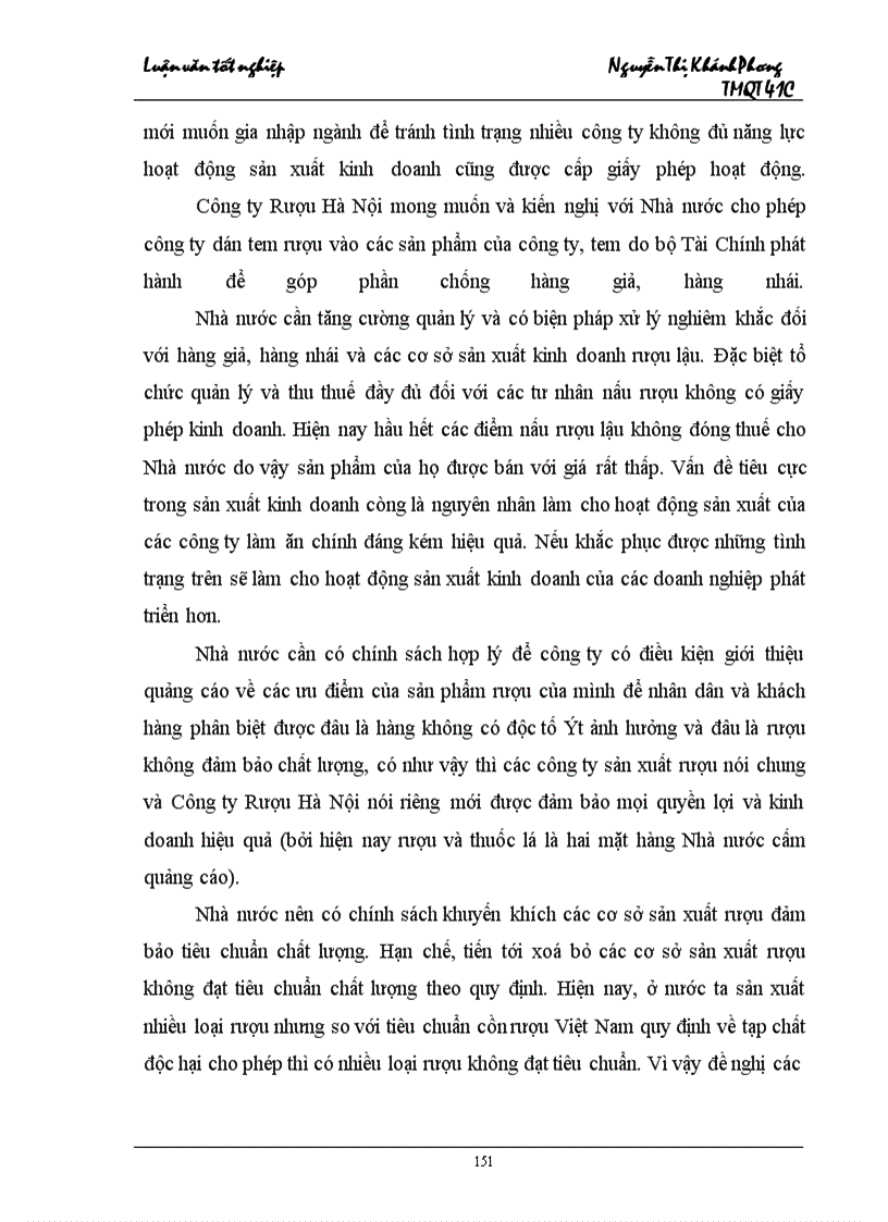 image for page Một số giải pháp thúc đẩy hoạt động tiêu thụ sản phẩm của Công ty Rượu Hà Nội