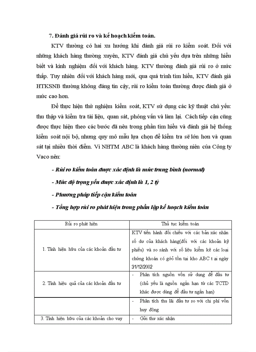image for page Tìm hiểu và đánh giá hệ thống kiểm soát nội bộ đối với Ngân hàng Thương mại do Công ty Vaco