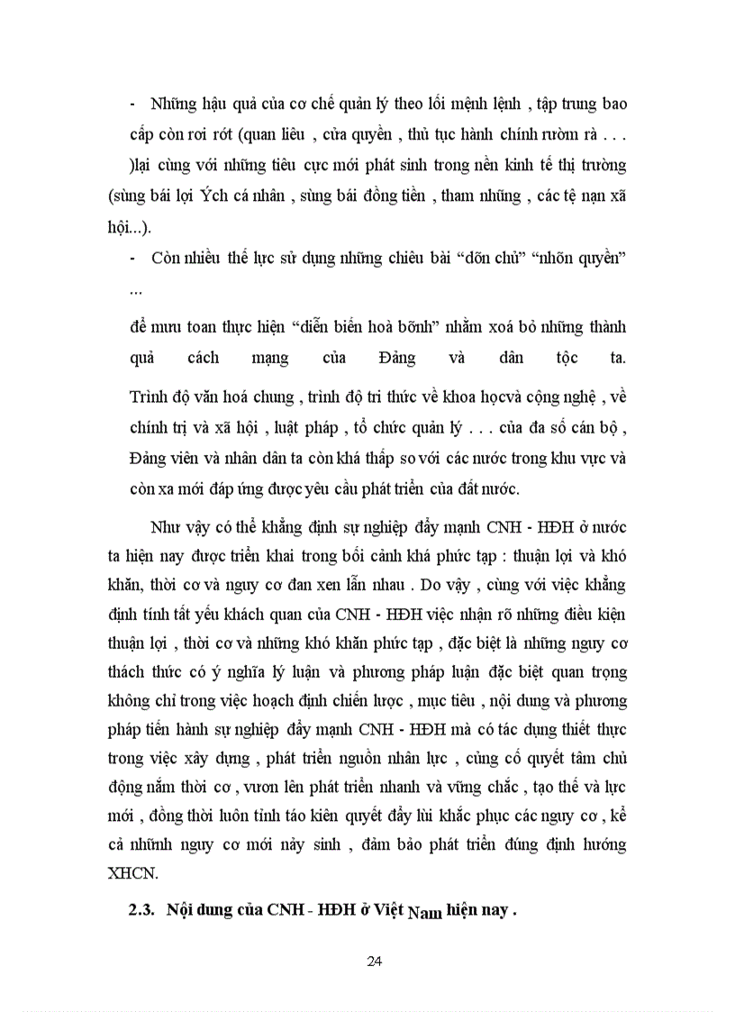 image for page Vận dụng quan điểm toàn diện trong vấn đề thực hiện công cuộc công nghiệp hoá hiện đại hoá ở Việt Nam hiện nay