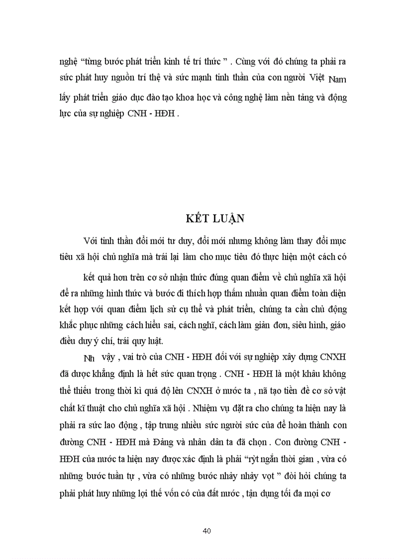 image for page Vận dụng quan điểm toàn diện trong vấn đề thực hiện công cuộc công nghiệp hoá hiện đại hoá ở Việt Nam hiện nay