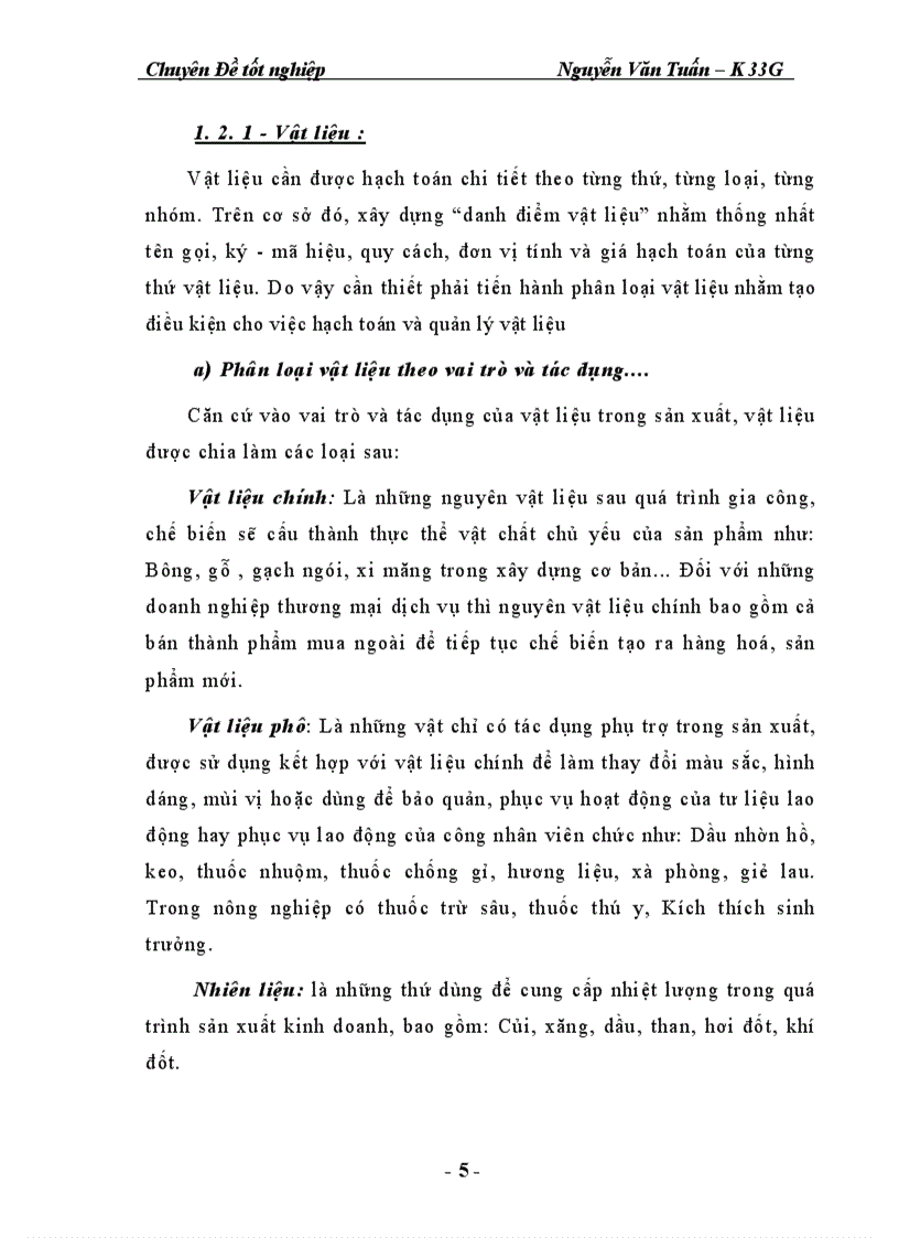 image for page Kế toán vật liệu - công cụ dụng cụ tại Công ty Môi Trường Ba Đình