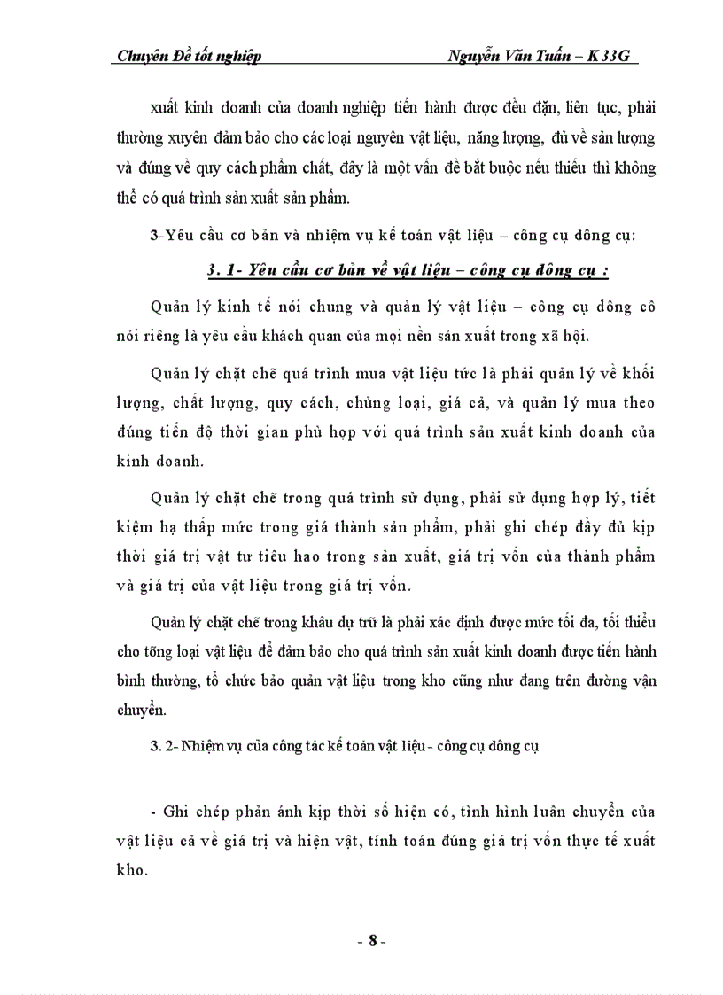 image for page Kế toán vật liệu - công cụ dụng cụ tại Công ty Môi Trường Ba Đình