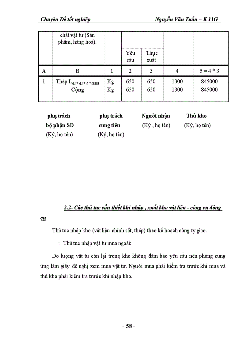 image for page Kế toán vật liệu - công cụ dụng cụ tại Công ty Môi Trường Ba Đình