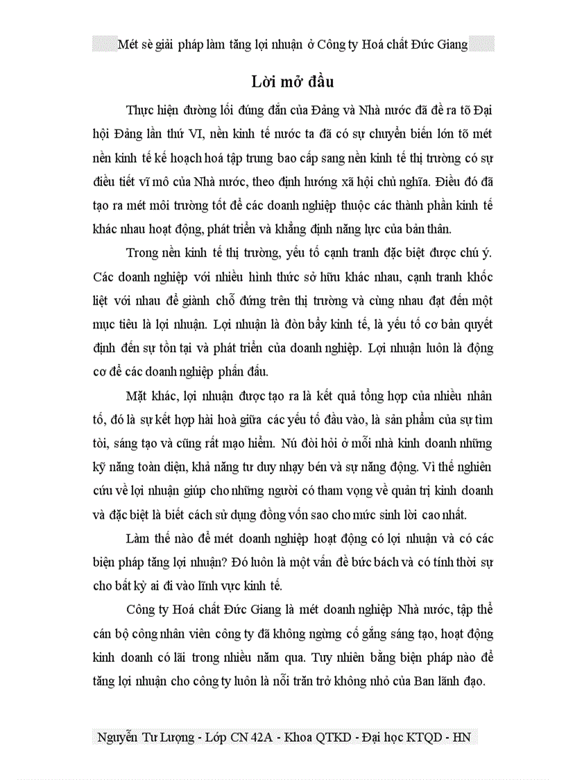 image for page Một số giải pháp làm tăng lợi nhuận ở Công ty Hoá chất Đức Giang