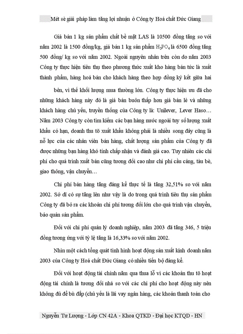 image for page Một số giải pháp làm tăng lợi nhuận ở Công ty Hoá chất Đức Giang