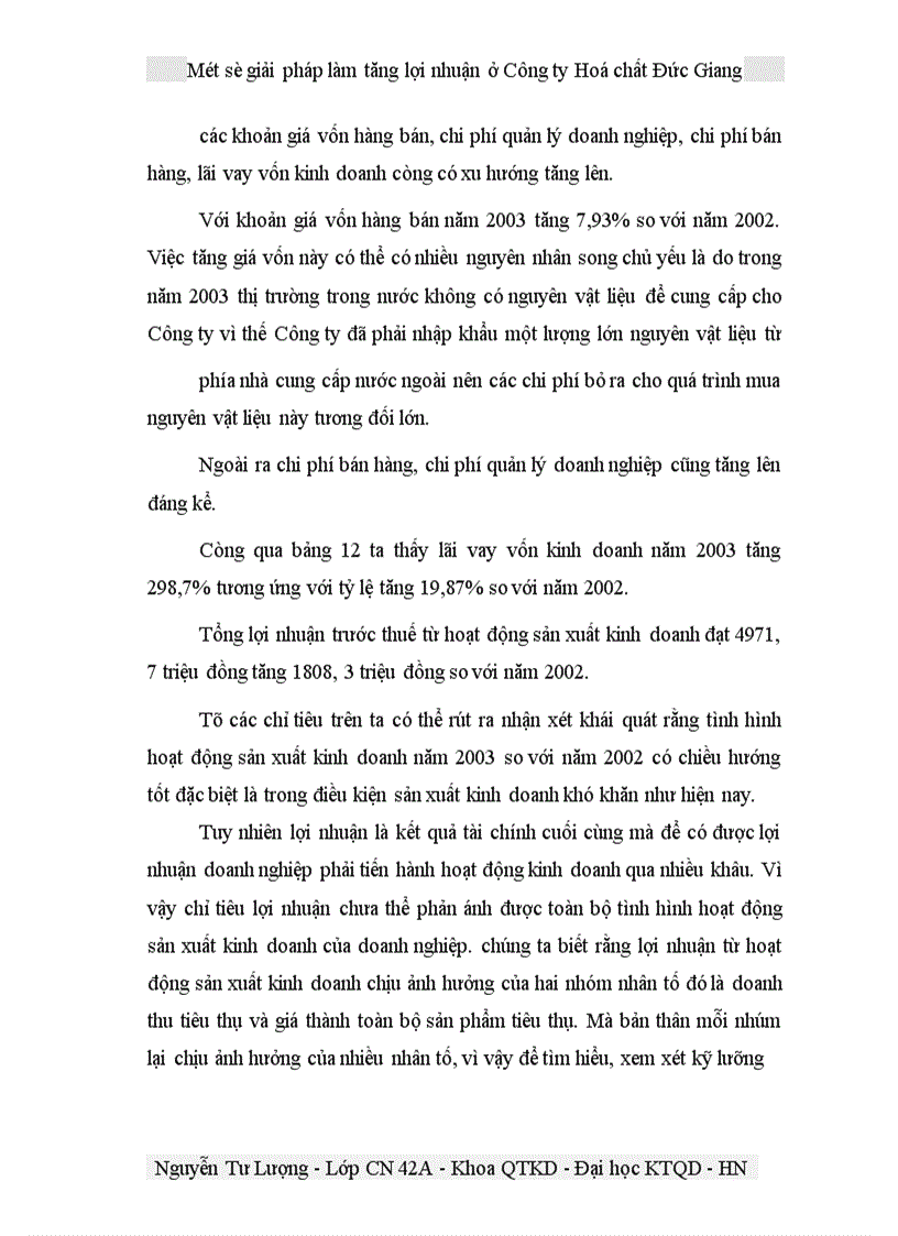 image for page Một số giải pháp làm tăng lợi nhuận ở Công ty Hoá chất Đức Giang