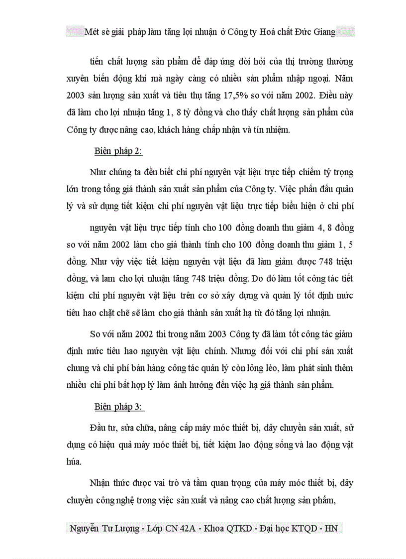 image for page Một số giải pháp làm tăng lợi nhuận ở Công ty Hoá chất Đức Giang