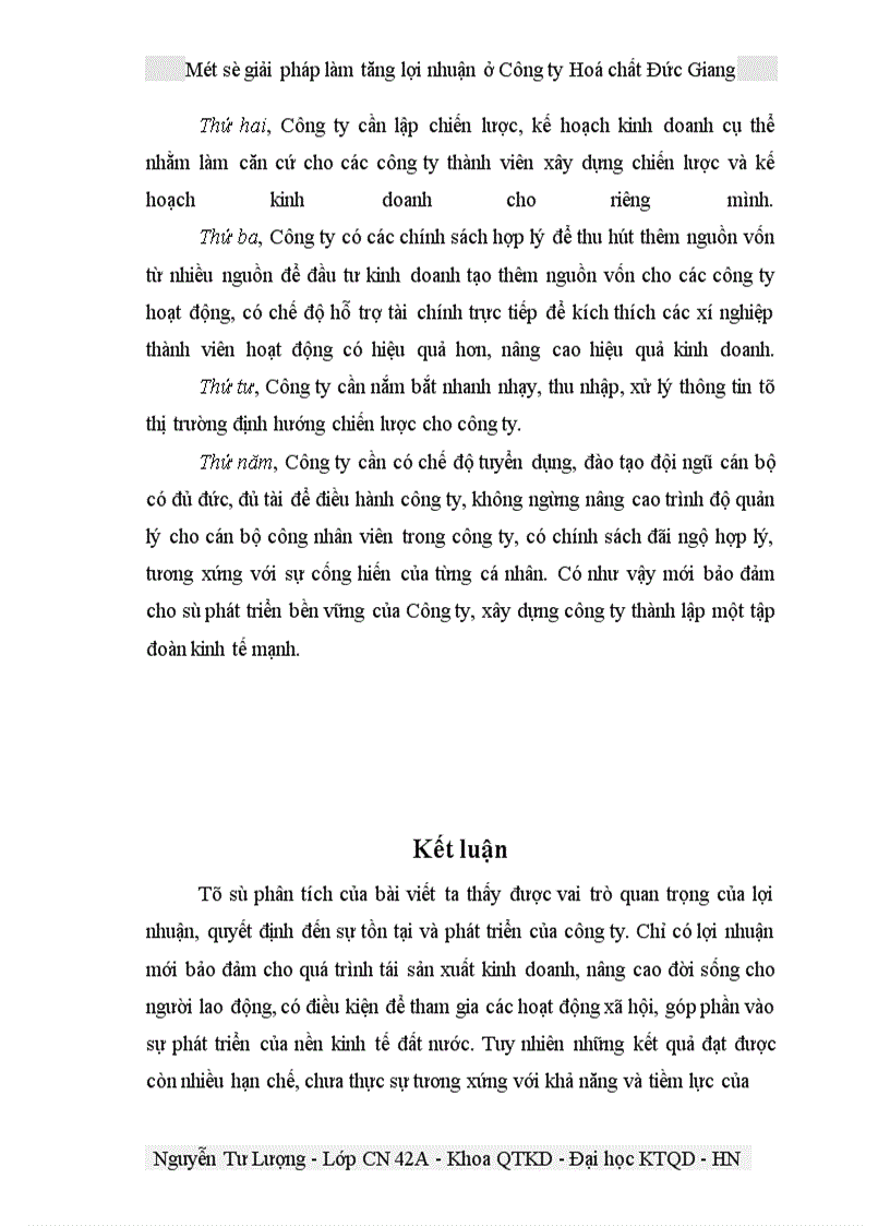 image for page Một số giải pháp làm tăng lợi nhuận ở Công ty Hoá chất Đức Giang