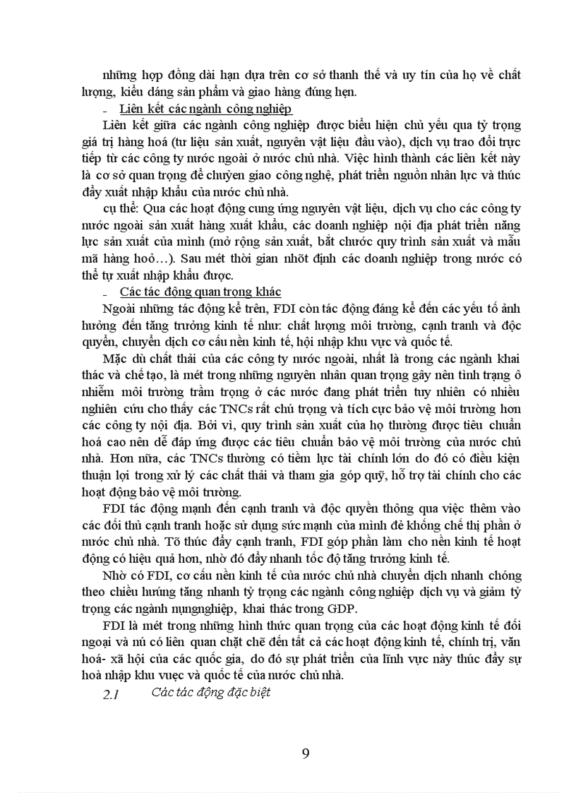 image for page Quản lí nhà nước đối với FDI