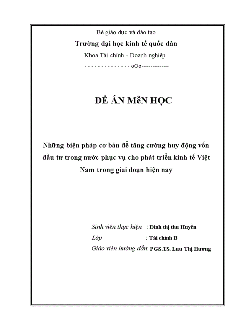 image for page Những biện pháp cơ bản để tăng cường huy động vốn đầu tư trong nước phục vụ cho phát triển kinh tế Việt nam trong giai đoạn hiện nay