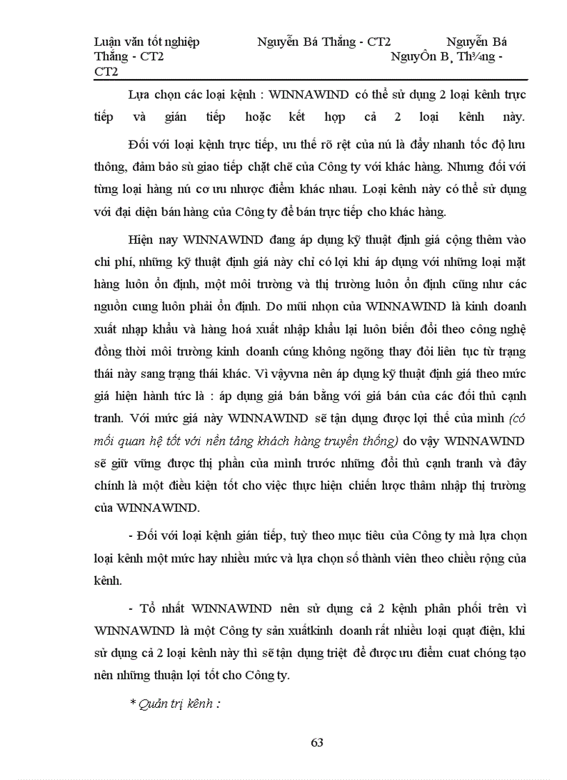 image for page Xây dựng kế hoạch marketing cho công ty trách nhiệm hữu hạn nhà nước một thành viên điện cơ thống nhất (VINAWIND)